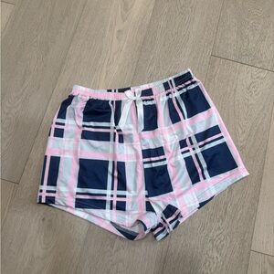 Plaid Women's Shorts in Pink and Navy